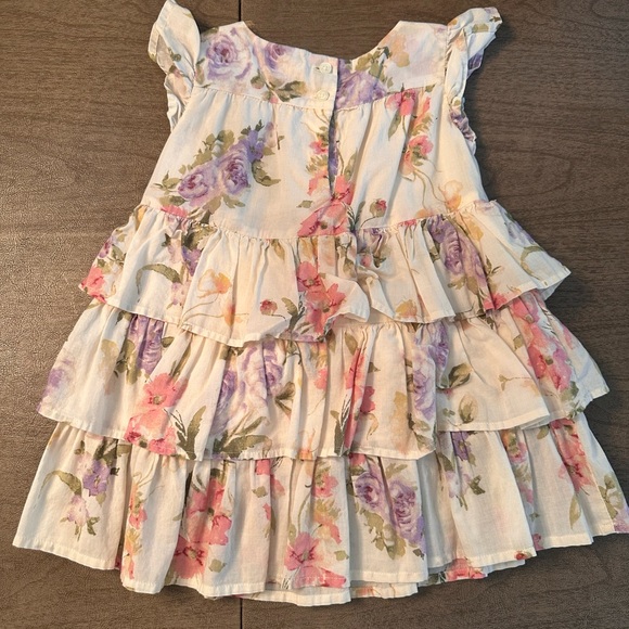 Gap × LoveShackFancy Toddler Tiered Floral Dress, size 18-24m - Picture 3 of 4